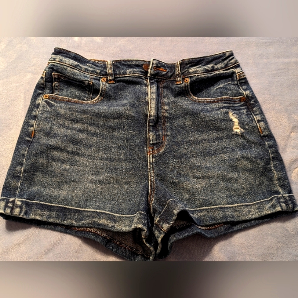 American Eagle denim shorts cuffed